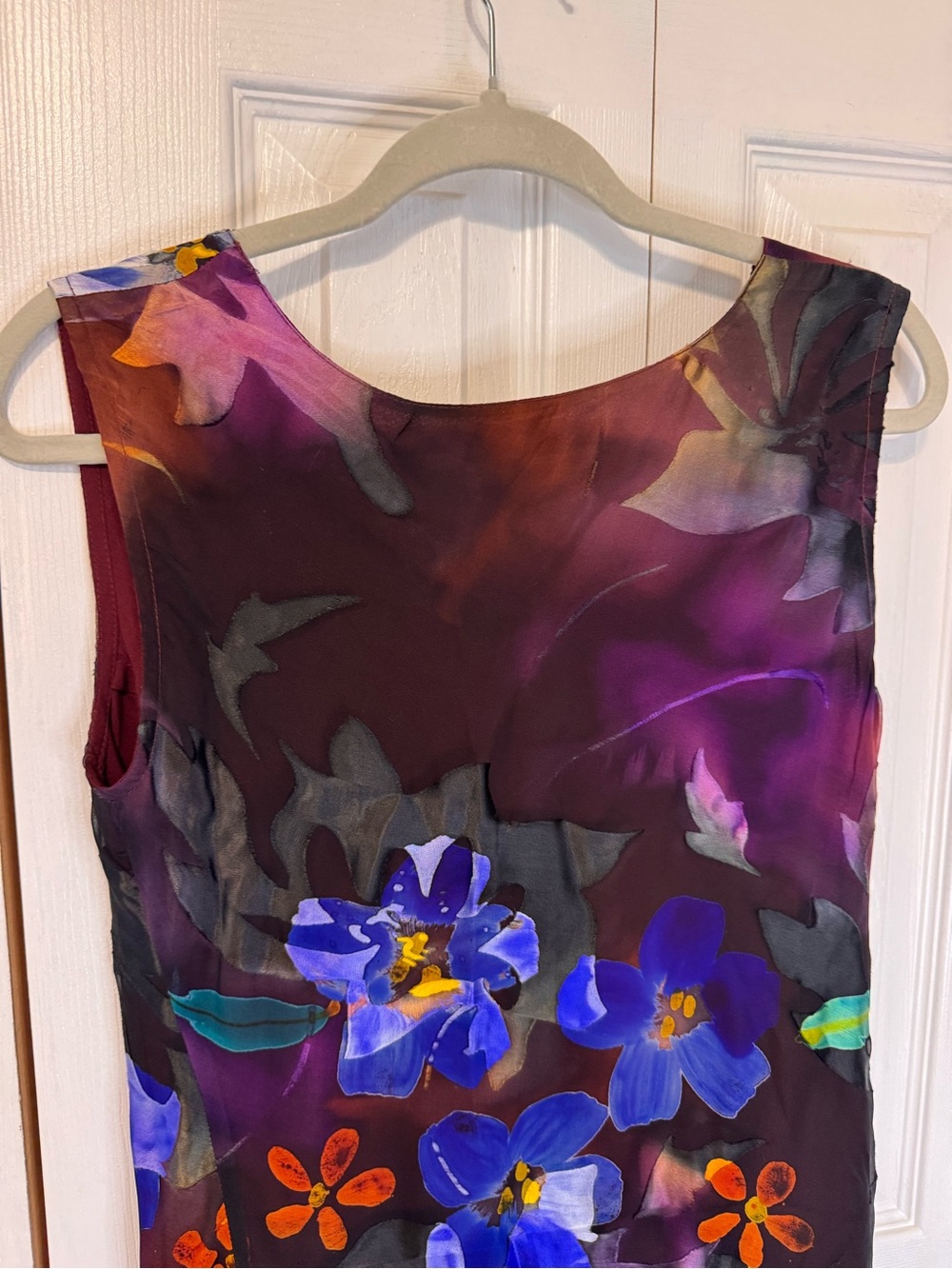 Ampour Floral Watercolor Sleeveless Layered Dress Vibrant Multicolor Size Medium - Picture 10 of 15